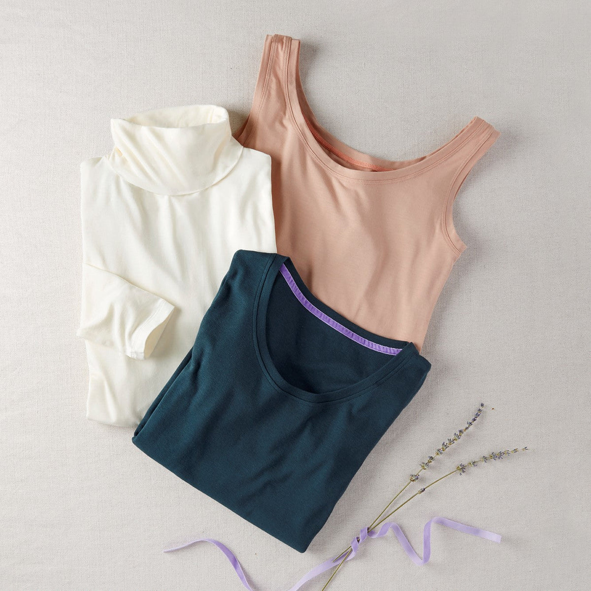 Women's T-shirts layered for autumn