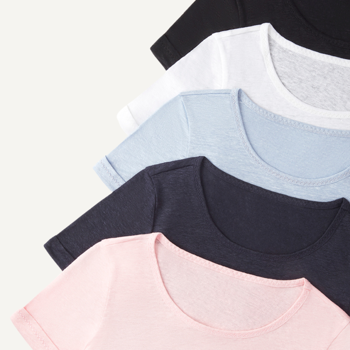 Natural fibre linen T-shirts