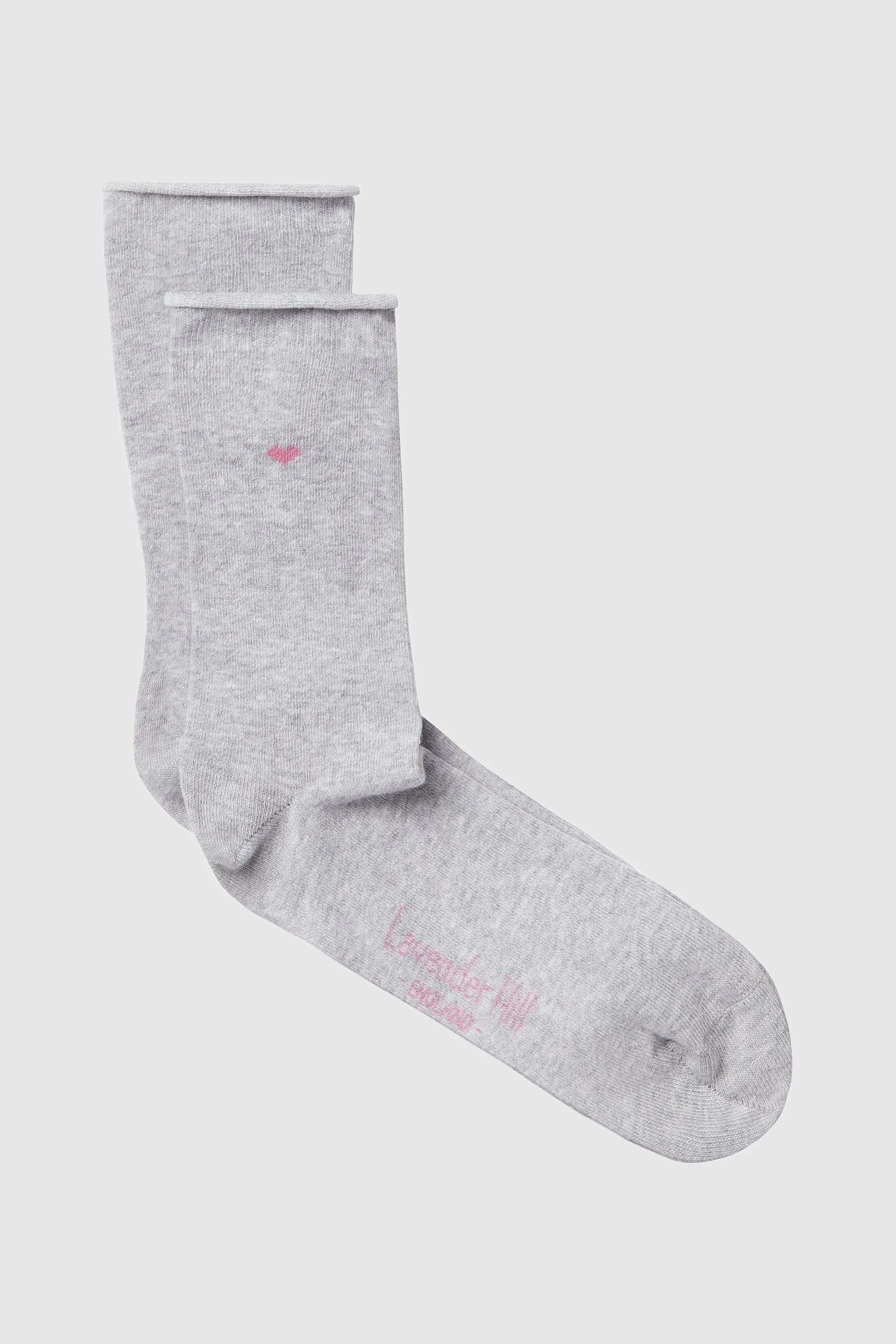 Heart Cotton Socks Socks Lavender Hill Clothing