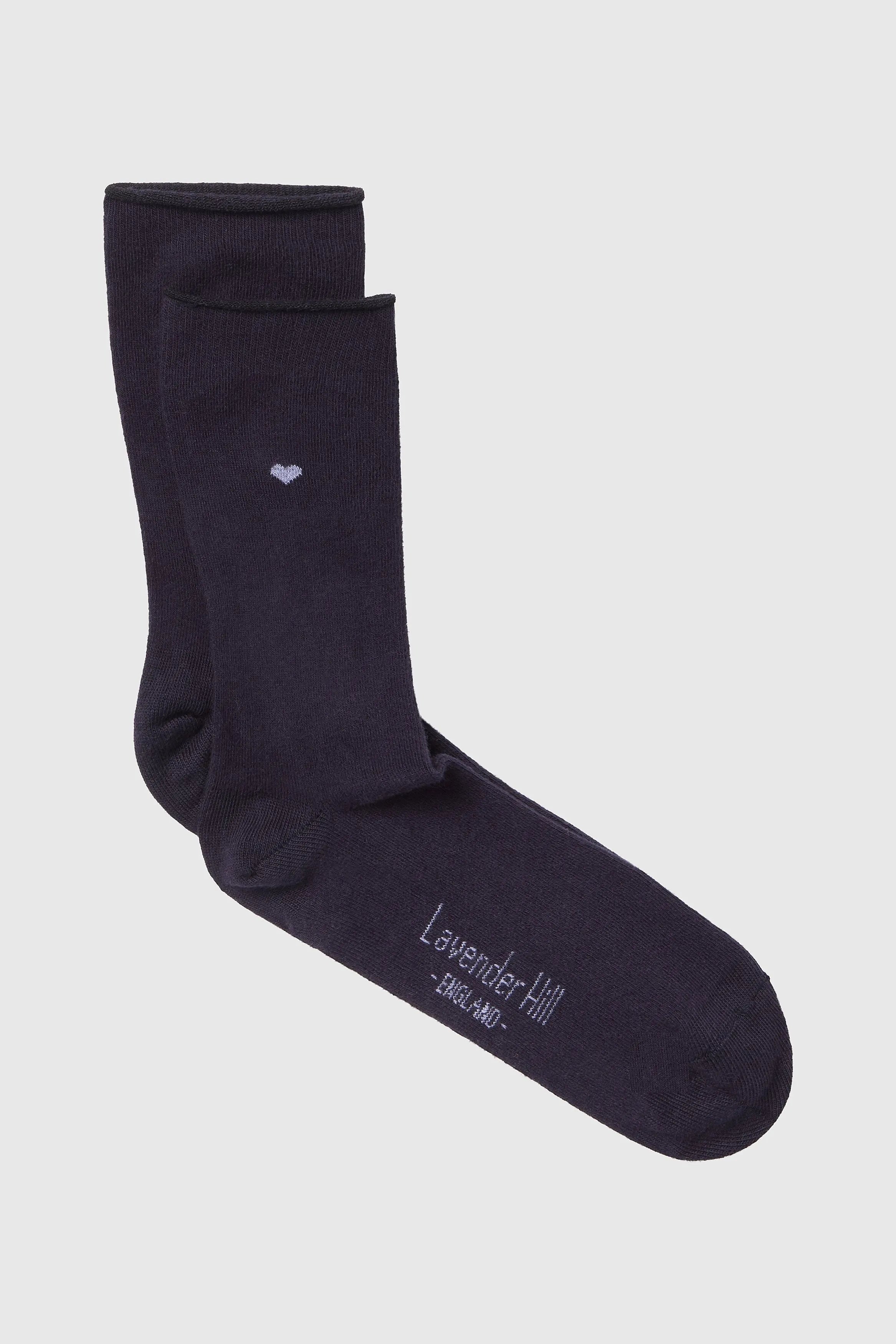 Heart Cotton Socks Socks Lavender Hill Clothing