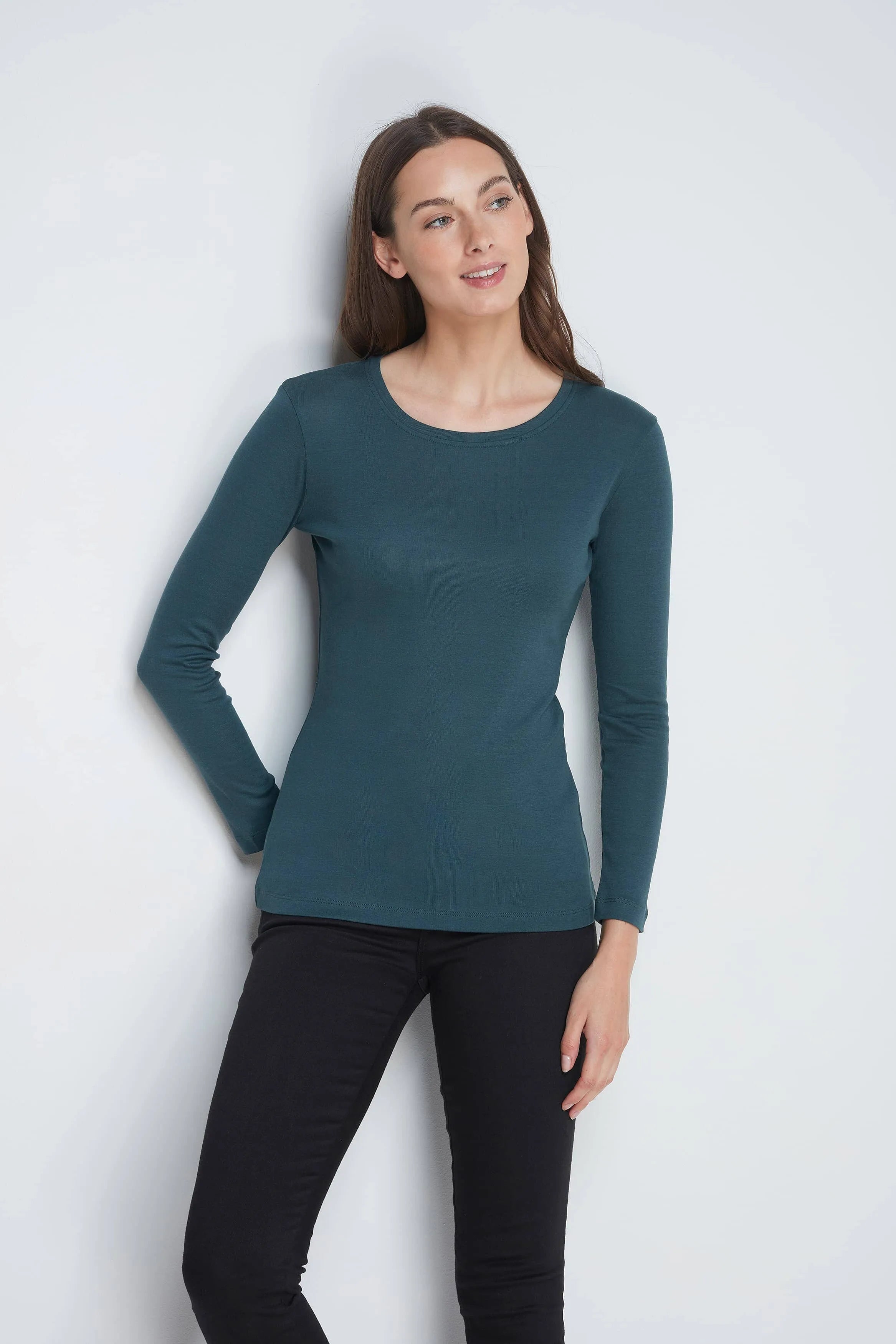 Long Sleeve Crew Neck T-shirt Women's Long Sleeve T-shirt Lavender Hill