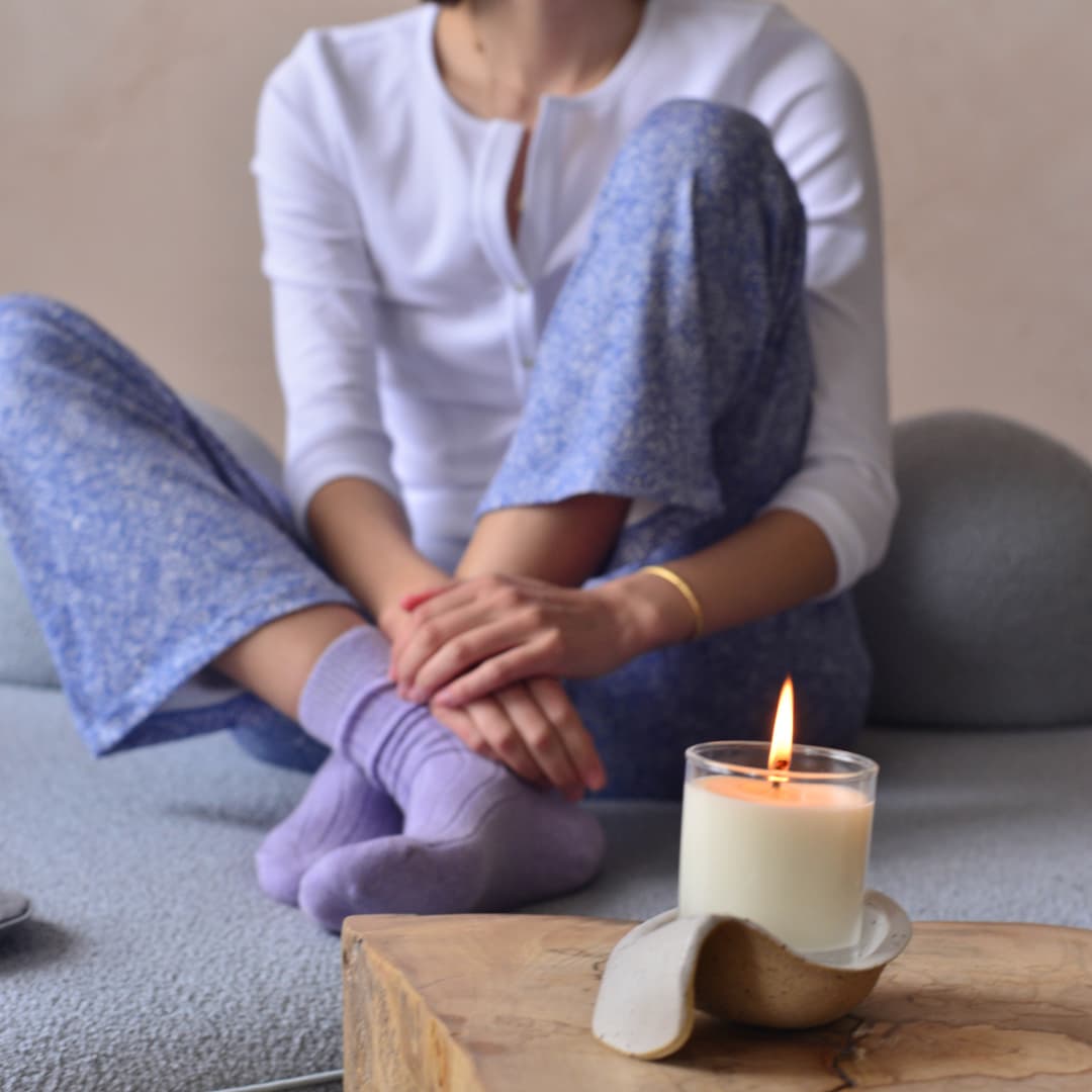 Lavender scented candle