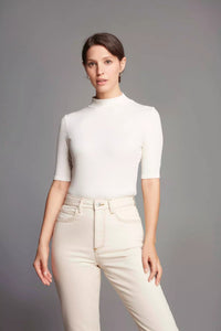 Ladies Ribbed Mock Neck Top | Lavender Hill Clothing
