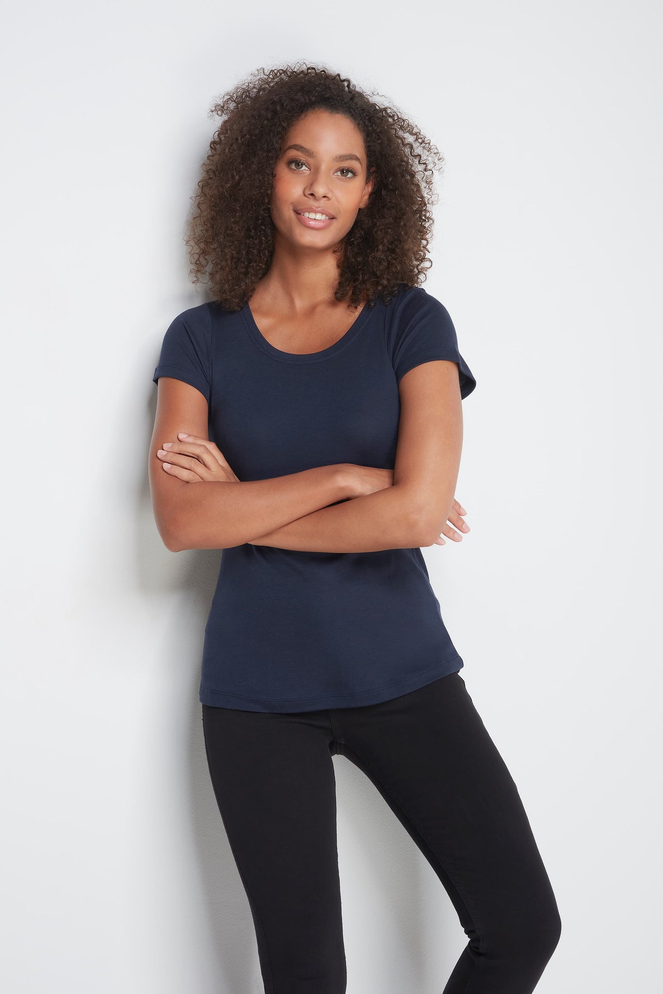 Women's Navy Micro Modal Stretch Support Vest