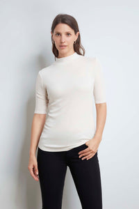 Ladies Ribbed Mock Neck Top | Lavender Hill Clothing