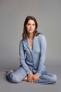 Shady Lady Long Sleeve Pajama Top In Lavender Dog Print, ModeSens