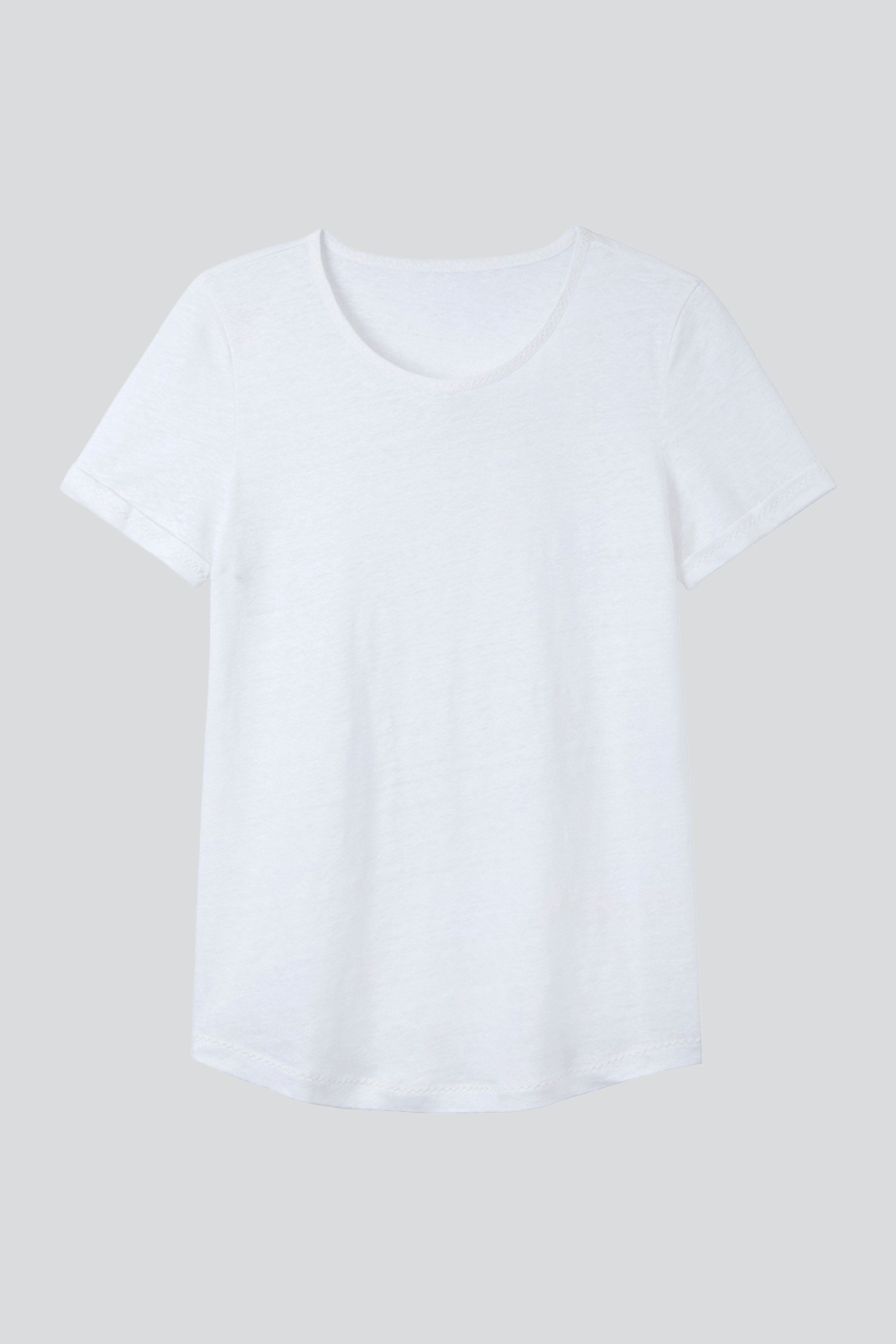 Womens quality white Linen T-shirt by Lavender Hill Clothing